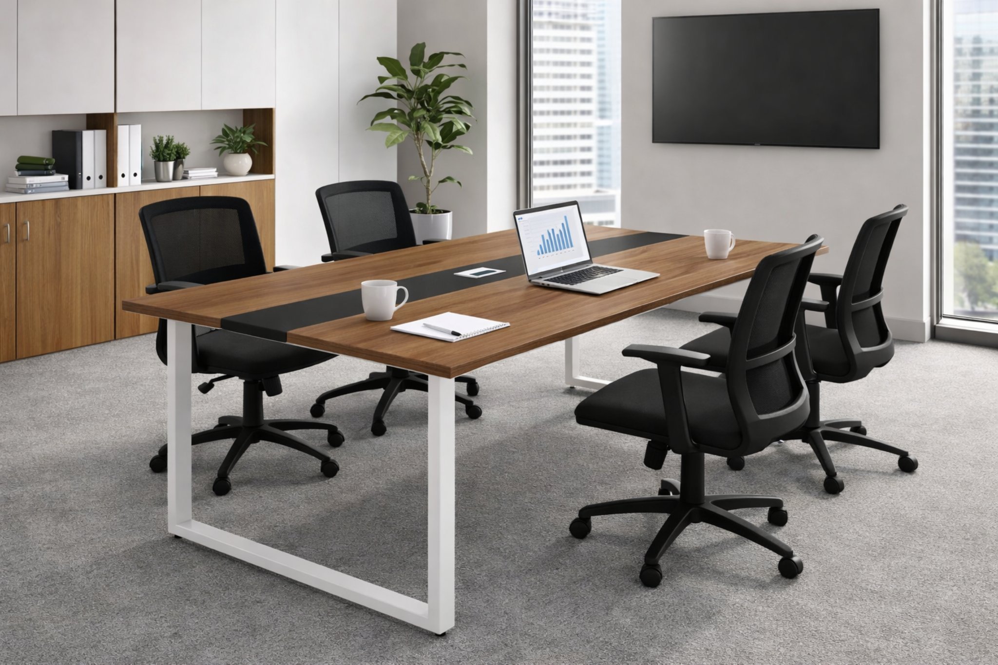 Conference Table – Panel Wood Style (1600mm)